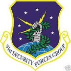 STICKER USAF  91ST SECURITY FORCES GROUP