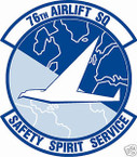 STICKER USAF  76TH AIRLIFT SQUADRON