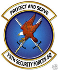 STICKER USAF  75TH SECURITY FORCES SQUADRON