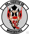 STICKER USAF  69TH FIGHTER SQUADRON DECAL