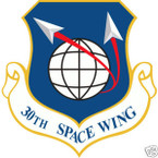 STICKER USAF  30TH SPACE WING