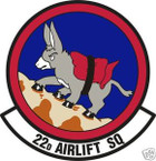 STICKER USAF  22ND AIRLIFT SQUADRON