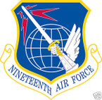 STICKER USAF  19TH AIR FORCE