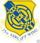 STICKER USAF  15TH AIRLIFT WING