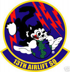 STICKER USAF  13TH AIRLIFT SQUADRON C-12