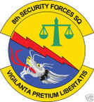 STICKER USAF   8TH SECURITY FORCES SQUADRON