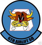 STICKER USAF   6TH AIRLIFT SQUADRON