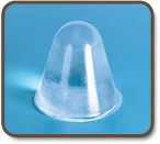 Clear conical rubber bumper feet, BS-47