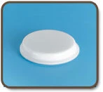White cylindrical rubber bumper feet, BS-24