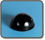 Black hemispherical rubber bumper feet, BS-08