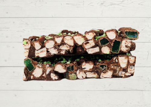 Mint Rocky Road
Belgian Dark Chocolate
Handcrafted South Coast