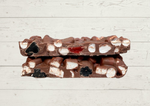 Rocky Road Belgian Milk Chocolate
Nut Free
Hand made at Berry The Treat Factory