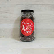 I'm nuts about you. 
The gift of love
Australian Chocolate coated almonds