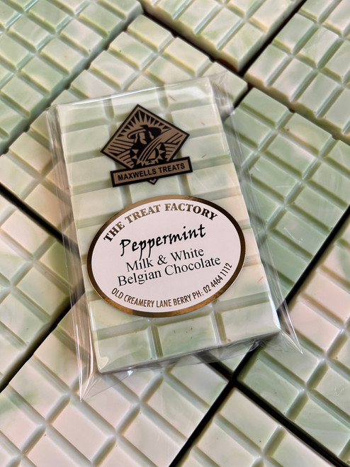 Peppermint Milk and White Belgian Chocolate Bar.
The Treat Factory Berry