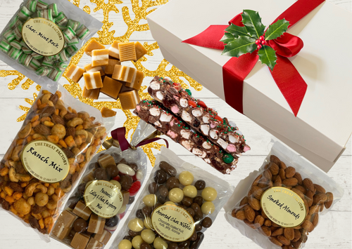 Christmas Gourmet Nibble Hamper
Sweet and savoury treats.