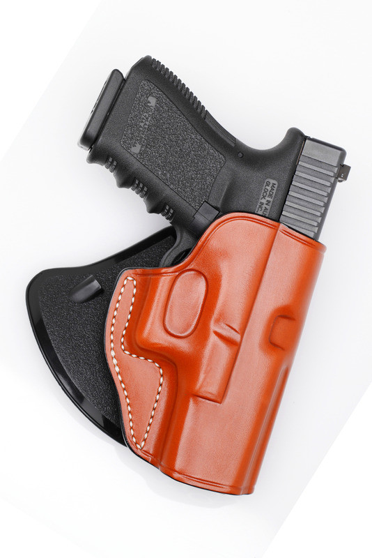 PADDLE HOLSTER FOR CZ 75C.OWBLEATHER PADDLE WITH ADJUSTABLE CANT.
