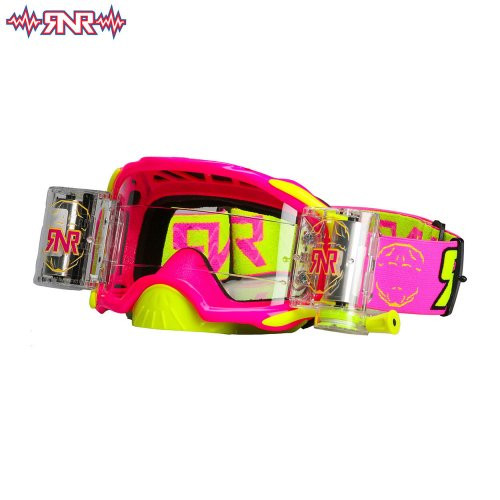 RnR Platinum WVS System Roll Off Goggles 48mm - Neon Pink