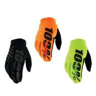 100% Brisker Cold Weather Kids Gloves (Black, Neon Yellow, Fluo Orange) (10006-Yth)