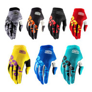 100% Adult iTRACK Gloves (Heather, Charcoal, Fire Red, Yellow, Teal, Blue, Black Camo)