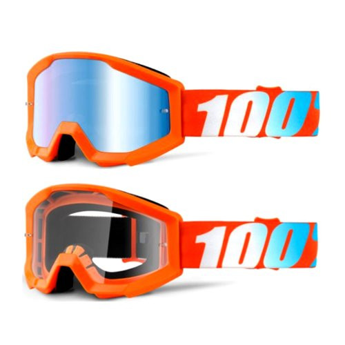 100 goggles orange