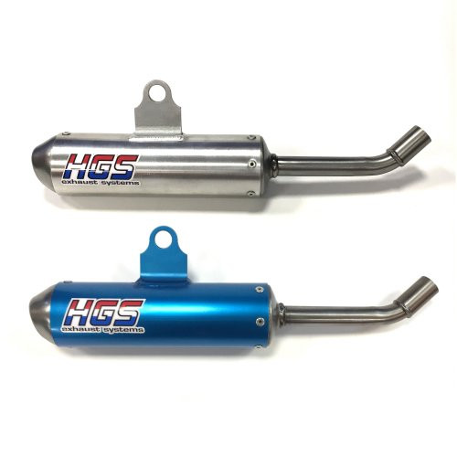 HGS Exhaust Silencer Yamaha YZ65 2018>, Blue or Silver
(NB: Generic images shown)