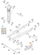 KTM OEM BUSH FOR CHAINSLIDER GUARD SX 65 2002-2015 (46104066050)