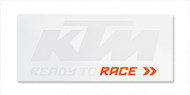 KTM Van sticker, genuine KTM Merchandise for your van, White and Orange