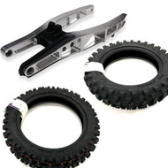 65 Evolution Extended Swing Arm & Tyre Kit - Extra Wide Front & Extra Wide Rear Tyres