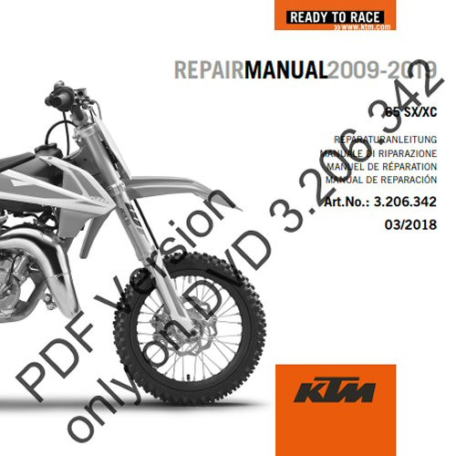 KTM OEM DVD Repair Manual 655SX 2009-2019 (3206342)