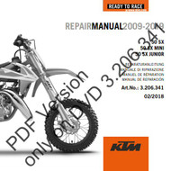 KTM OEM DVD Repair Manual 50SX/50SX MINI 2009-2019 