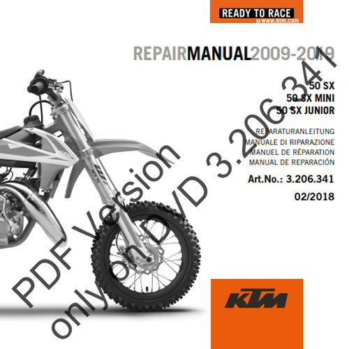 Ktm Oem Dvd Repair Manual 50sx 50sx Mini 2009 2020 Judd Racing