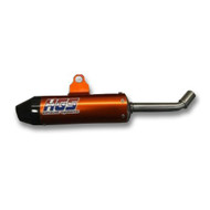 HGS Silencer KTM 125 SX 16 - 18 Orange with Carbon End Cap (HGSSX125OC)