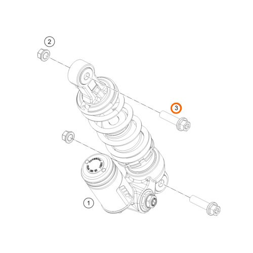 REAR SHOCK COLLAR SCREW M10X40 ISA45 (0025100406S)