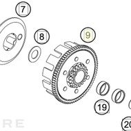PRIMARY DRIVE WITH CLUTCH CAGE (46232000044)