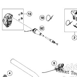 Throttle Control Casing cpl. (50402010044) Part 13 on diagram