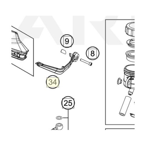 Handguard bracket left | NEW PART (61502082000C1) (61502082000C1)