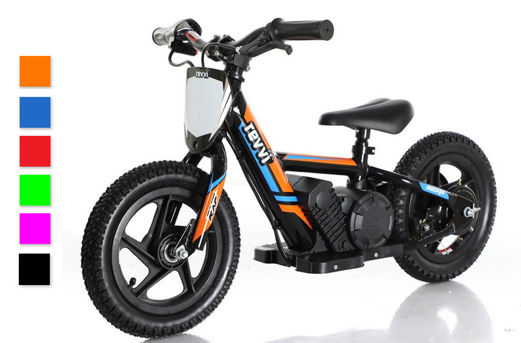REVVI 12 Kids Electric Balance Bike, for 2-6 Year Olds. Available in 7  Colours