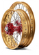 Talon Adventure Wheels SET Pro Billet Red/Gold (TW002)