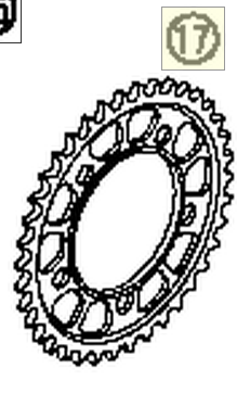 REAR SPROCKET 40-T STEEL 05 | 05 (As required) (61010051140) (61010051140)