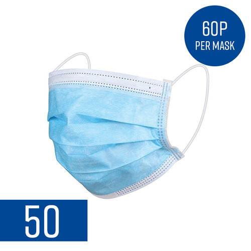 Disposable Protective Masks (Pack of 50) (MASK-50)
