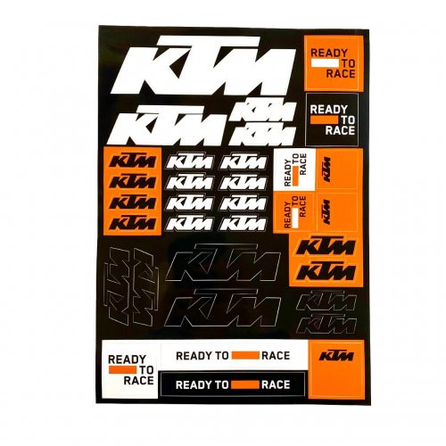 KTM Genuine Sticker Sheet - Great for KTM kids! (3PW210065800)