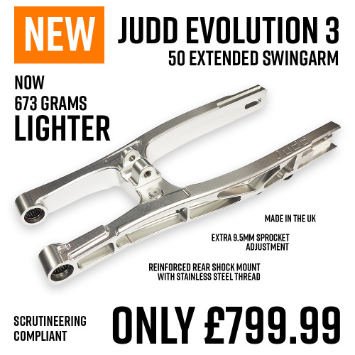 NEW! Judd | EVOLUTION 3 Aluminium Extended Swingarm | SX/TC/MC 50 | 2020-2024