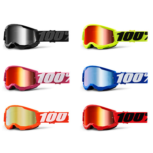 100% Strata 2 Youth Goggles Mirrored Lens (50521-252-)