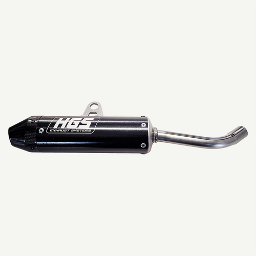 HGS Black Silencer with Carbon End - KTM SX65 2016> Husqvarna TC65 2017 -2023
