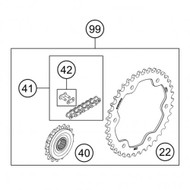 DRIVETRAIN KIT 1290 SD 17T/38T 