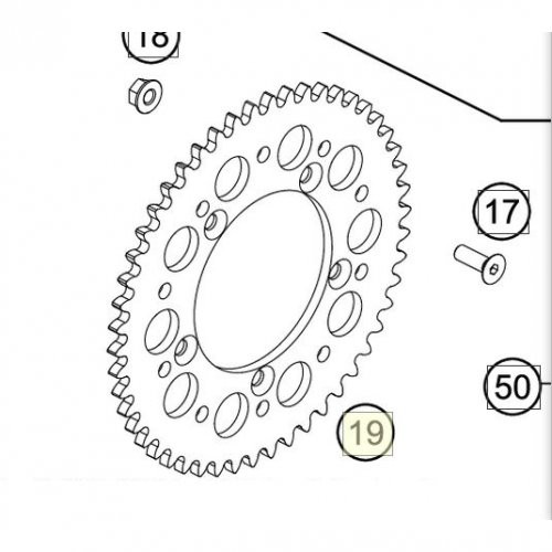 REAR SPROCKET 50 Tooth (46010051050) (46010051050)