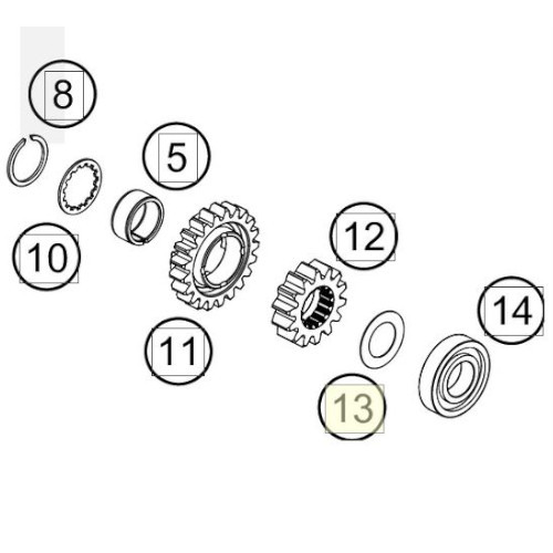 Thrust washer 16.1x26x0,5 (47133041000) (47133041000)