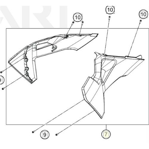 Spoiler set TC/FC/FX/TXáá 20 (25108054000ABB) (25108054000ABB)