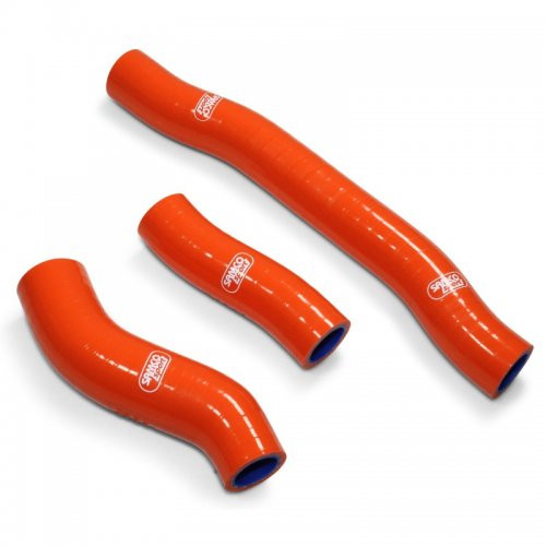 Kit Durites Radiateur Silicone Orange Pour KTM SX/XC/EXC 250 300 (2019-2023) - Renforcé Tissu - Baisse Température - 9