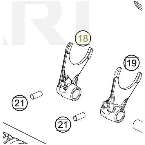 SHIFTING FORK 1ST/3RD GEAR (50434003000) (50434003000)